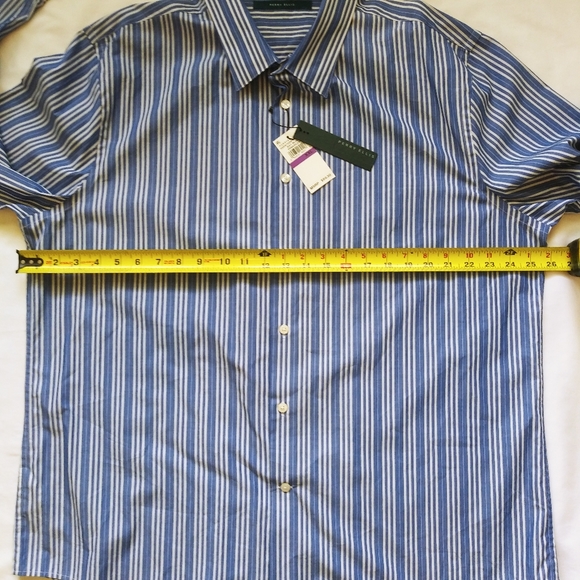 Perry Ellis Dress Shirt Bay Blue - Picture 7 of 10